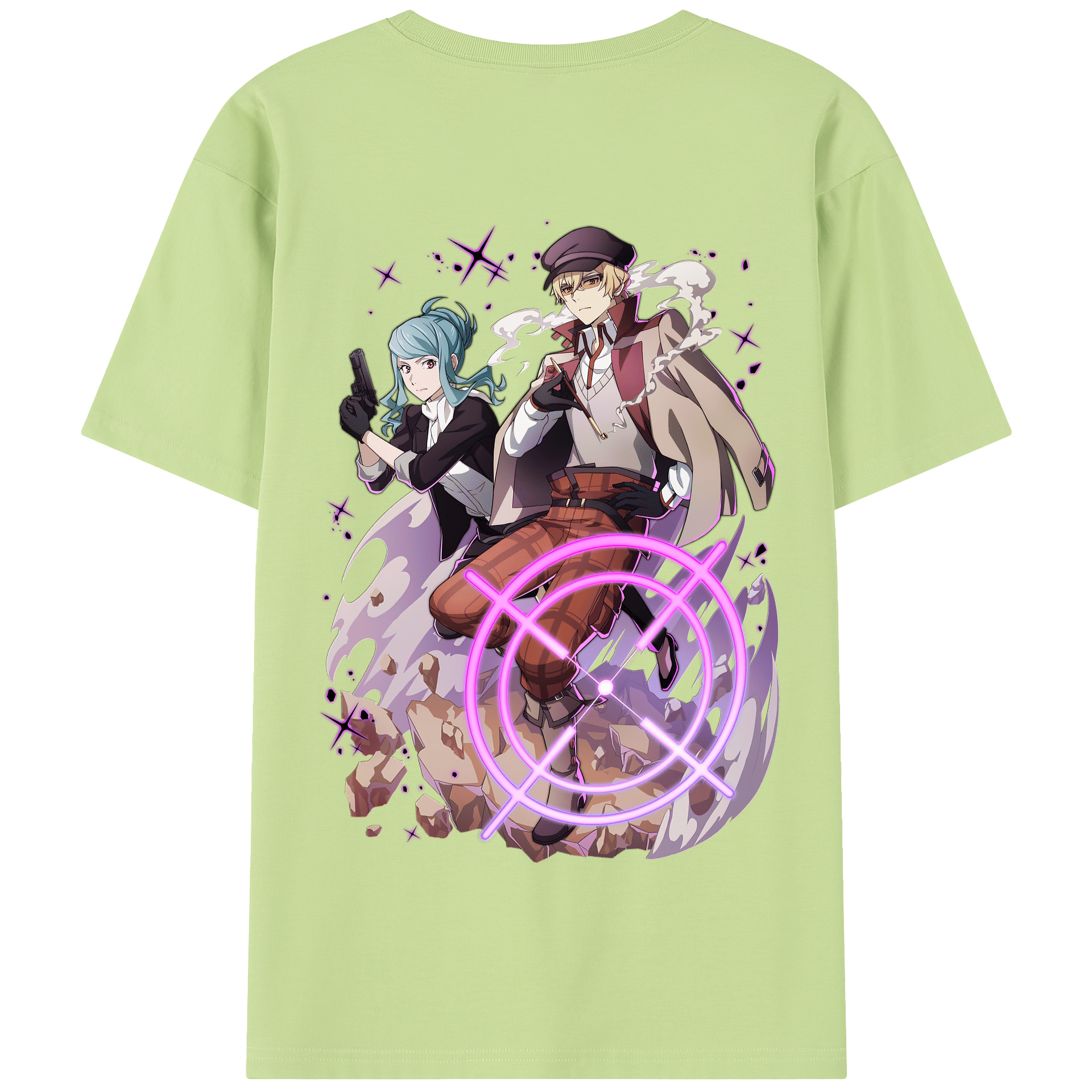 （画像用） 文豪ストレイドッグス Bungo Stray Dogs 綿100％半袖Tシャツ（背面プリント）